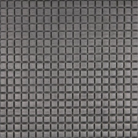 Designer Fabrics 54 in. Wide Silver- Metallic Plush Squares Upholstery Faux Leather G683